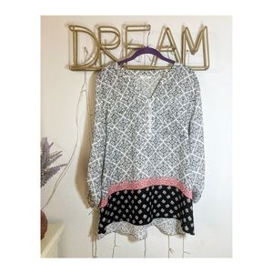 🌸MAURICES | Paisley Print Zipper Tunic Blouse with Pockets Size XL